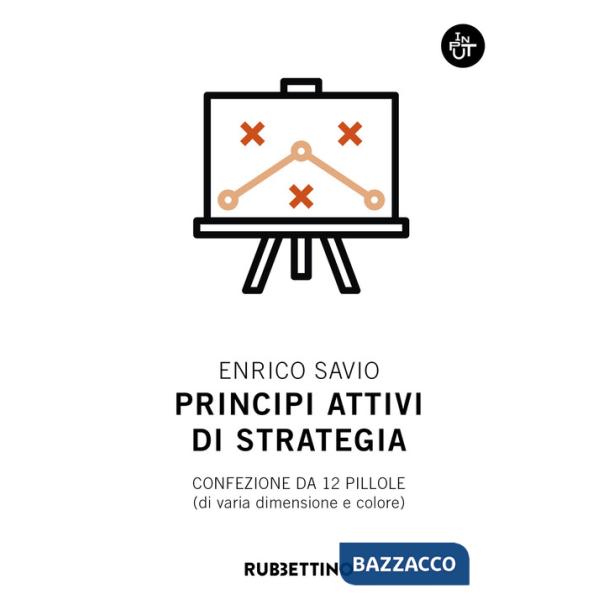 Principi attivi di strategia. Confezione da 12 pillole (di varia dimensione e colore)