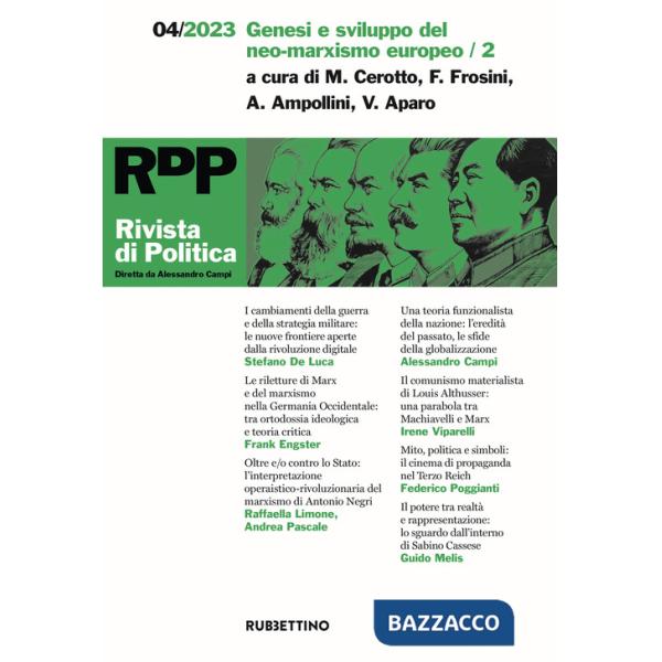 Rivista di politica (2023). Vol. 4: Genesi e sviluppo del neo-marxismo europeo/2