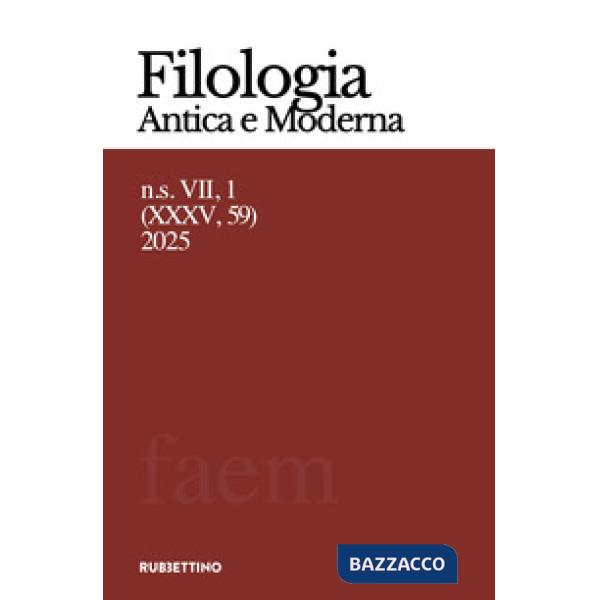 Filologia antica e moderna (2025). Vol. 59