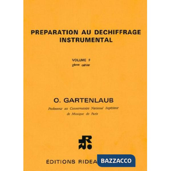 Préparation au déchiffrage instrumental. Per arpa. Metodo. Vol. F/2