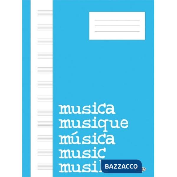 Quaderno di musica (32 facciate a 12 righi, carta bianca, formato piano, cm.31,5x23,5)