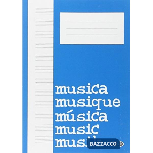 Quaderno di musica (32 facciate a 12 righi, carta bianca, formato mandolino, cm. 17x24)