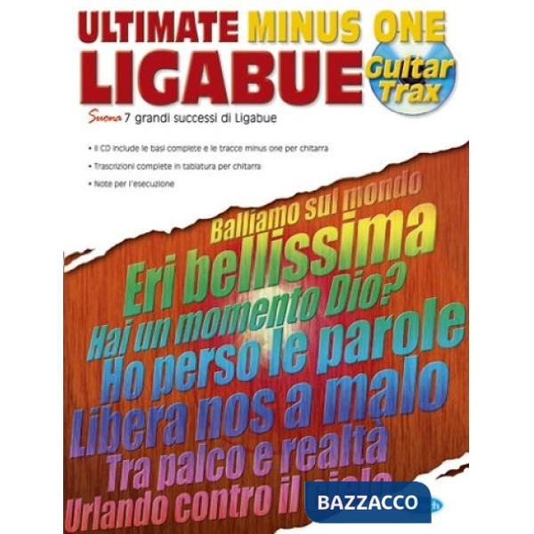 Ligabue. Ultimate Minus One. Con CD (spartiti musicali)