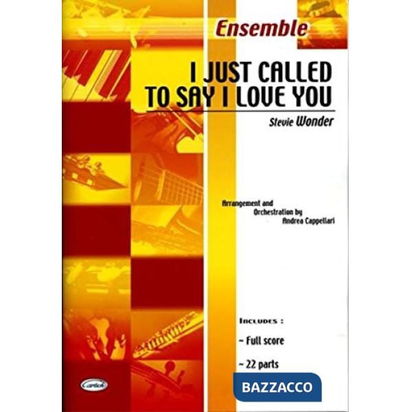 Stevie Wonder. I just called to say I love you (spartiti musicali)