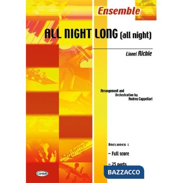 Lionel Richie. All night long (spartiti musicali)