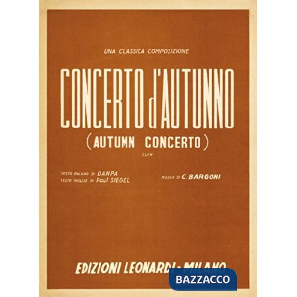 Concerto d'autunno (Autumn Concerto). Spartito