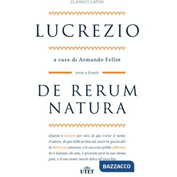 De rerum natura. Testo latino a fronte