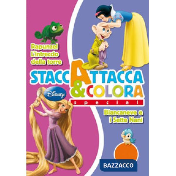 Biancaneve-Rapunzel. Staccattacca e colora special. Con adesivi. Ediz. illustrata
