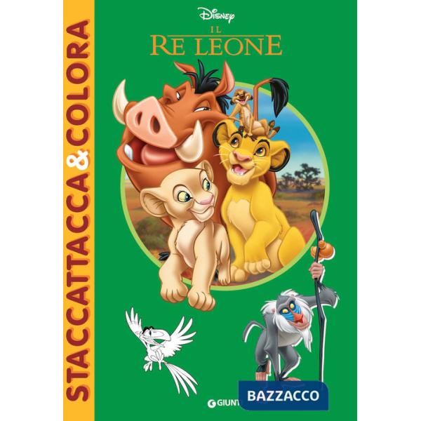 Re Leone. Staccattacca&Colora. Con adesivi. Ediz. illustrata (Il)