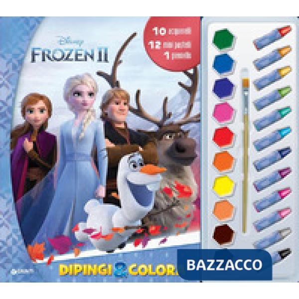 Frozen 2. Dipingi &colora. Con 12 pastelli a cera, 10 acquerelli e 1 pennello