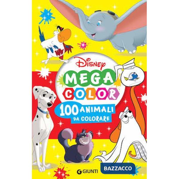 100 animali da colorare. Mega color Disney