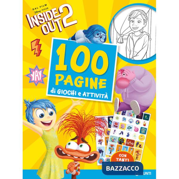 100 pagine di giochi e attività. Inside Out 2. Con adesivi. Ediz. a colori