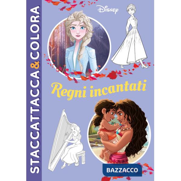 Regni incantati. Disney. Staccattacca&colora. Con adesivi. Ediz. a colori