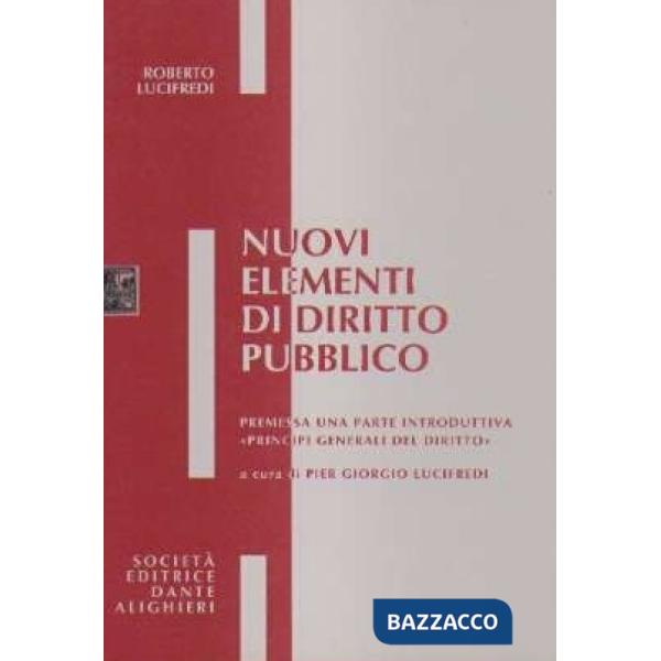 NUOVI ELEMENTI DI DIRITTO PUBBLICO, A CURA DI P. G. LUCIFREDI