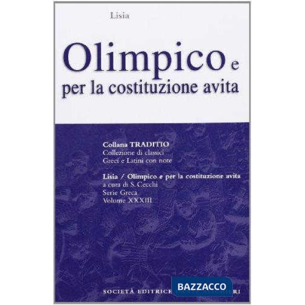 OLIMPICO E PER LA COSTITUZIONE AVITA, A CURA DI S. CECCHI