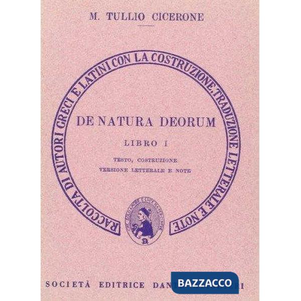 De natura deorum. Libro 1º. Versione interlineare