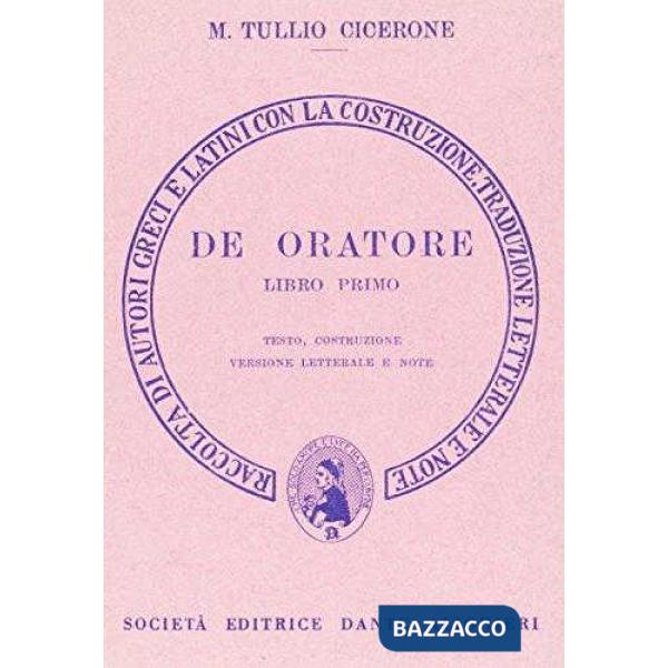 De oratore. Libro 1º. Versione interlineare
