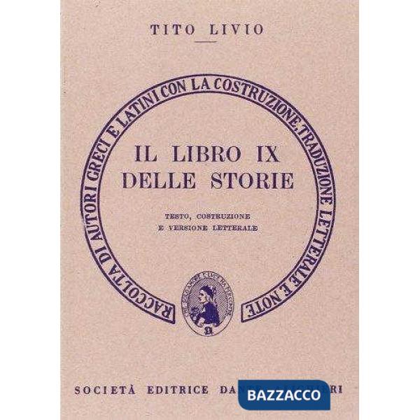 Storia di Roma. Libro 9º. Versione interlineare