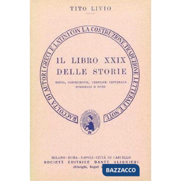 Storia di Roma. Libro 29º. Versione interlineare