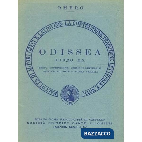 Odissea. Libro 20º. Versione interlineare