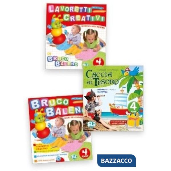 CACCIA AL TESORO­LAVORETTI CREATIVI­QUADERNO DI BRUCO BALENO. 4 ANNI. PER LA SCUOLA MATERNA