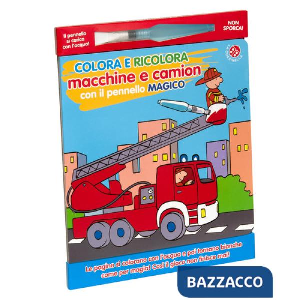 Colora e ricolora macchine e camion con il pennarello magico. Ediz. a colori. Con pennarello