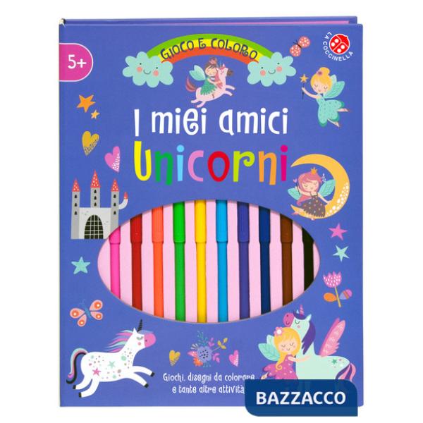 Miei amici unicorni. Gioco e coloro. Ediz. a colori. Con pennarelli (I)