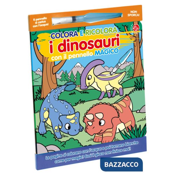 Colora e ricolora i dinosauri. Ediz. illustrata. Con pennello