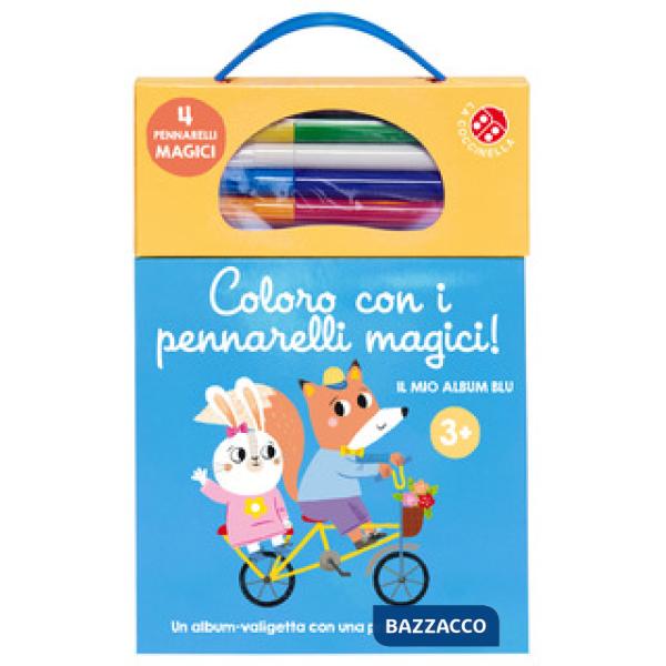 Coloro con i pennarelli magici 3+. Il mio album blu. Ediz. illustrata. Con pennarelli