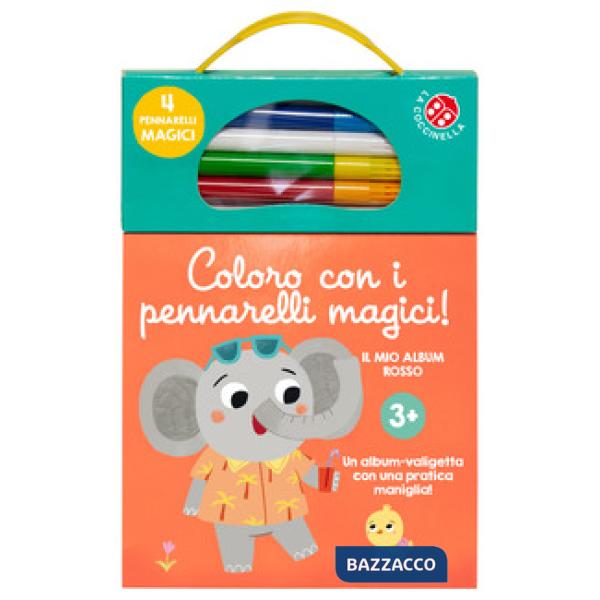 Coloro con i pennarelli magici 3+. Album rosso. Ediz. illustrata. Con pennarelli