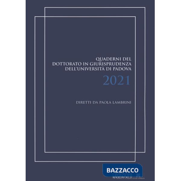 Quaderni del dottorato in giurisprudenza dell'Università di Padova