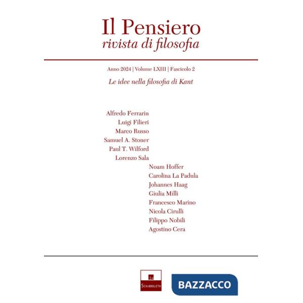 Pensiero. Rivista di filosofia (2024) (Il). Vol. 2: Le idee nella filosofia di Kant