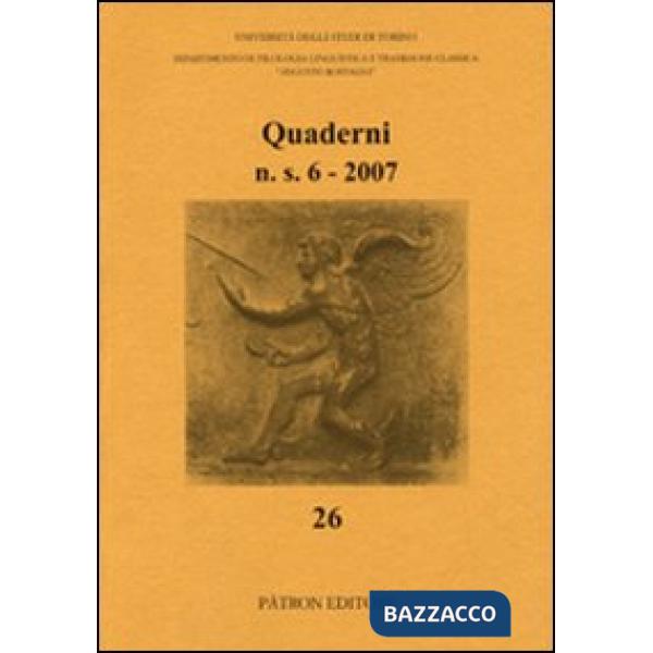 Quaderni del Dipartimento di filologia linguistica e tradizione classica (2007)