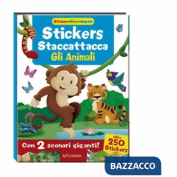 Animali. Attacca gioca impara. Con adesivi. Ediz. illustrata (Gli)