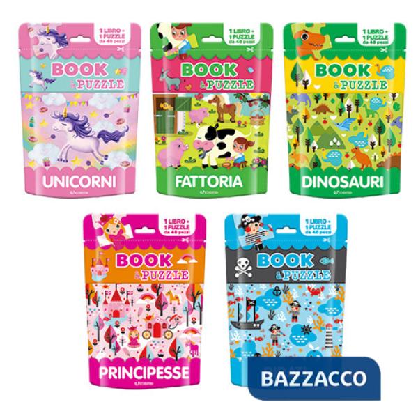 Book & Puzzle. Unicorni-Fattoria-Principesse-Dinosauri-Pirati (5 tit. sfusi). Ediz. a colori. Con puzzle