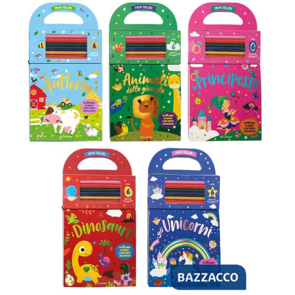 Unicorni-Animali della giungla-I dinosauri-Le principesse. Primi colori. Ediz. illustrata (Gli)