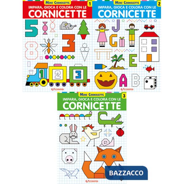 Mini cornicette. Impara, gioca e colora con le cornicette 1-2-3 (3 titoli sfusi). Ediz. illustrata. Vol. 1-3