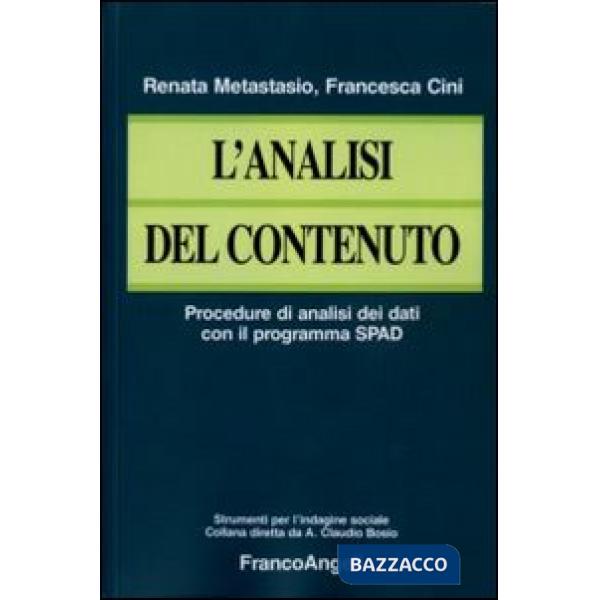 Analisi del contenuto. Procedure di analisi dei dati con il programma SPAD (L')