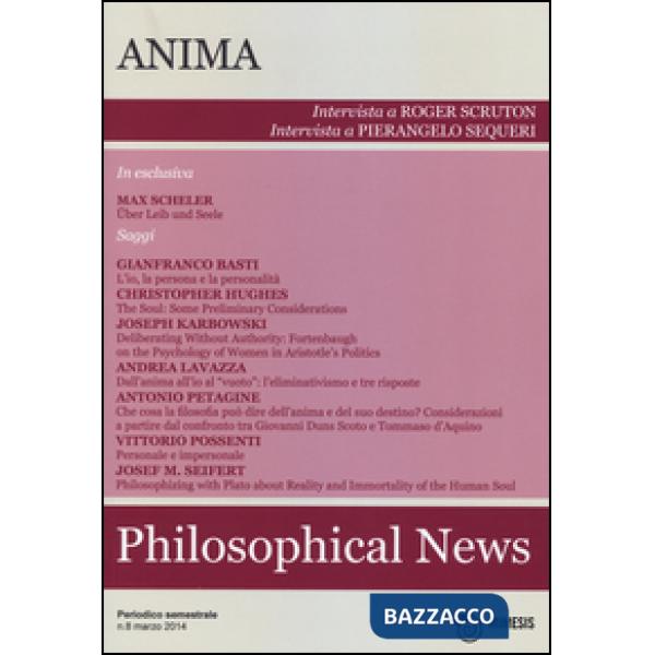 Philosophical news (2014). Vol. 8: Anima