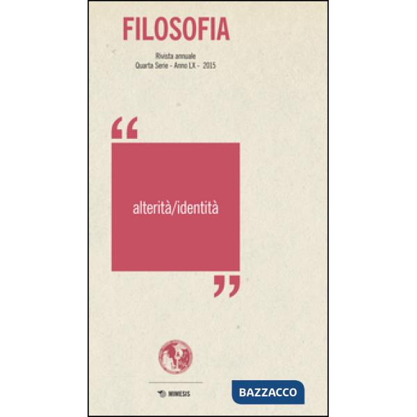Filosofia. Alterità/identità (2015)