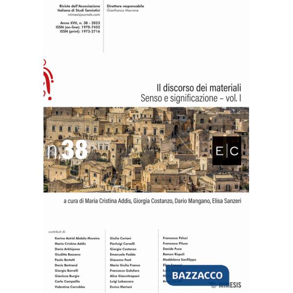 E/C. Rivista dell'associazione italiana di studi semiotici (2023). Vol. 38