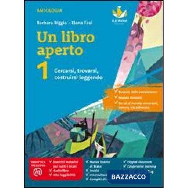 UN LIBRO APERTO VOLUME 1 + BUSSOLA DELLE COMPETENZE + QUADERN E-BOOK