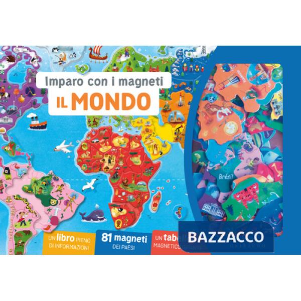 Mondo. Imparo con i magneti. Ediz. a colori. Con 81 magneti dei paesi. Con tabellone magnetico gigante (Il)