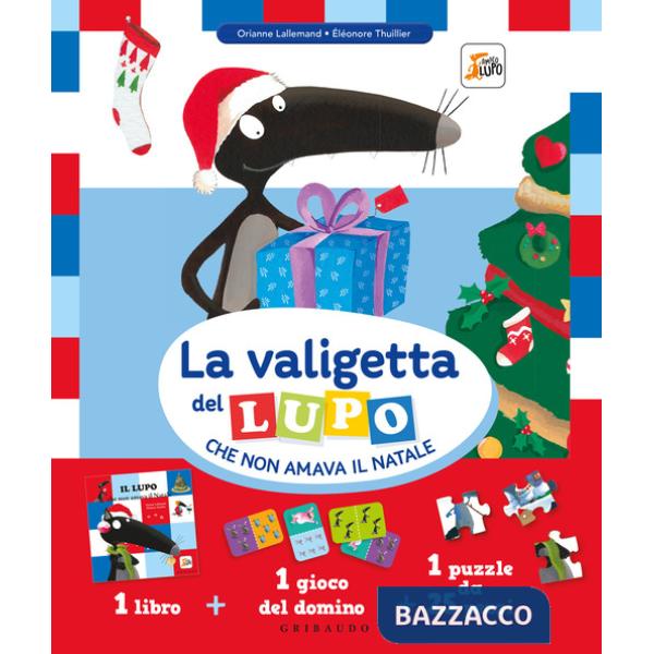 Valigetta del lupo che non amava il Natale. Amico lupo. Con gioco del domino. Con puzzle (La)