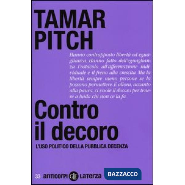 Contro il decoro. L'uso politico della pubblica decenza