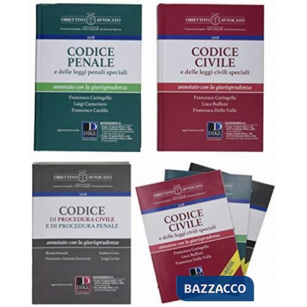 Codici avvocato 2018. Kit Tris: Codice civile e delle leggi civili speciali. Annotato con la giurisprudenza-Codice penale e dell