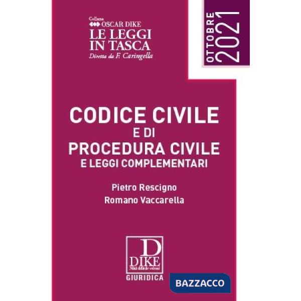 Codice civile e codice di procedura civile e leggi complementari pocket