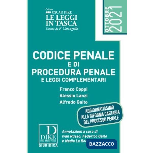 Codice penale e codice di procedura penale e leggi complementari pocket