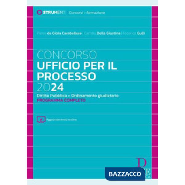 Concorso ufficio per il processo 2024. Diritto pubblico e ordinamento giudiziario. Programma completo