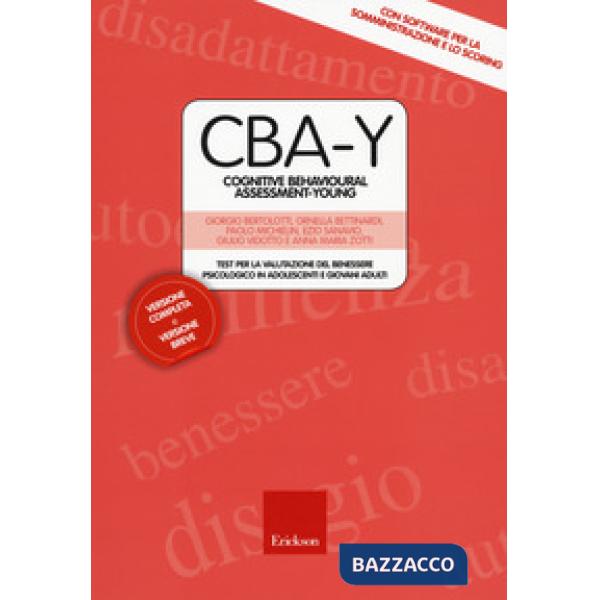 CBA-Y. Cognitive behavioural assessment-young. Test per la valutazione del benessere psicologico in adolescenti e giovani adulti